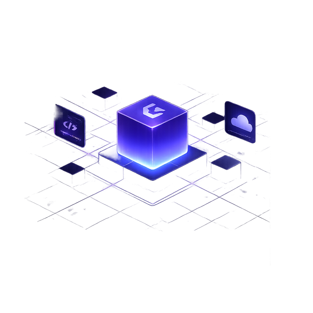 Lexabilişim Tech Cube Illustration